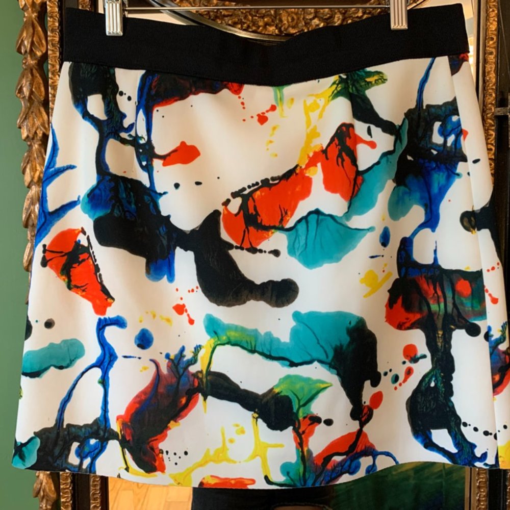 Milly multi colored mini skirt